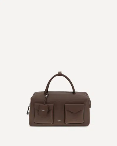 Max Mara Holdall Cargo Leather Handbag In Brown