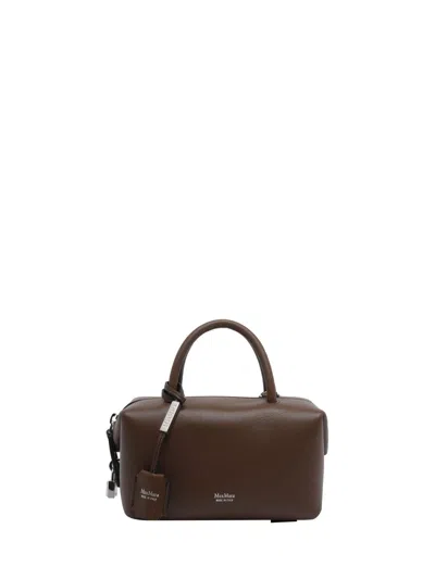 Max Mara Holdall Medium Suede Tote Bag In Brown
