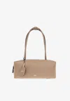 Max Mara Holdall String Leather Shoulder Bag In Sand