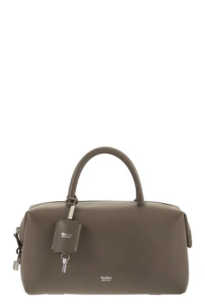 Max Mara Holdallm - Medium Satchel In Natural Leather In Gray