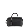 Max Mara Black Leather Holdallm Top Handle Bag In Black