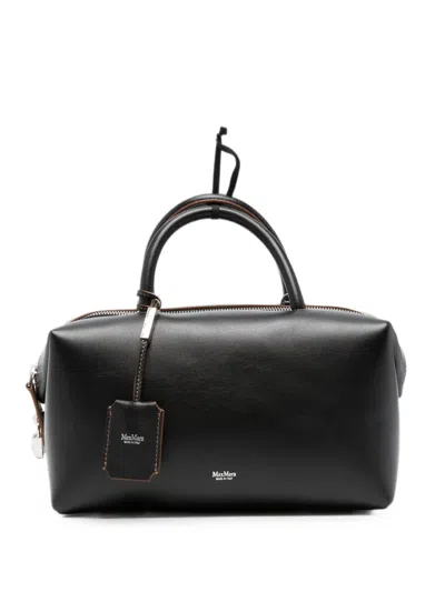 Max Mara Holdallm Leather Tote Bag In Pink