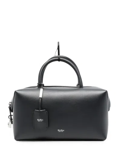 Max Mara Holdallm Leather Tote Bag In Neutral