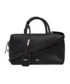 Max Mara Small Shiny Leather Satchel Bag In Black