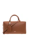 Max Mara Medium Holdall Leather Top Handle Bag In Brown