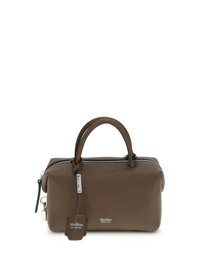 Max Mara Brown Calf Leather Bos Taurus Handbag