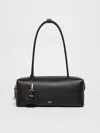 Max Mara Holdallstring - Natural Leather Satchel In Black