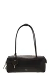 Max Mara Horizontal Satchel Bag With M-shaped Folded Sides In Black