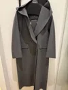 Max Mara 's  Hooded Belted Coat In Gray