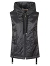 Max Mara Sleeveless Puffer Vest With High Collar And Hood In Black