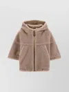 Max Mara Hooded Cape Featuring Side Pockets In Brown