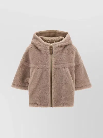 MAX MARA HOODED CAPE FEATURING SIDE POCKETS