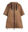 Max Mara Hooded Cape In Brown