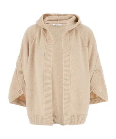 Max Mara Hooded Cardigan In Brown