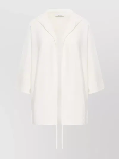 MAX MARA HOODED CARDIGAN DRAWSTRING DETAIL
