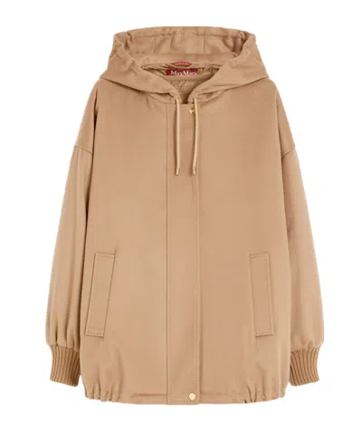 Max Mara Hooded Casual Jacket In Brown