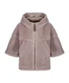 Max Mara Cropped Sweatshirt-style Cape With A Boxy Fit And Hood In Gray