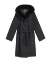 Max Mara Hooded Coat In Black