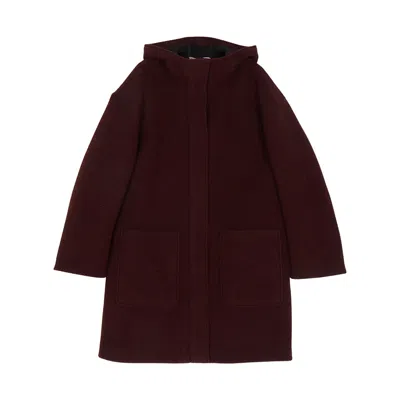 Max Mara Hooded Coat In Brown