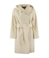 Max Mara Women's Newmang - Wool Coat With Hood In Nude