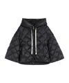 Max Mara Hooded Cotton Jacket In Black