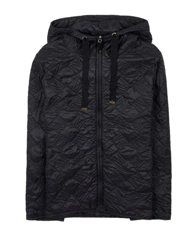 Max Mara Hooded Cotton Suit In Black