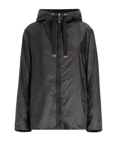 Max Mara Hooded Cotton Suit In Black