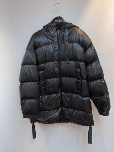 Max Mara Hooded Cotton Suit In Black