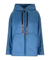 Max Mara Hooded Cotton Suit In Blue