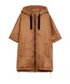 Max Mara Hooded Cotton Suit In Brown