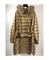 Max Mara Hooded Down Jacket In Green