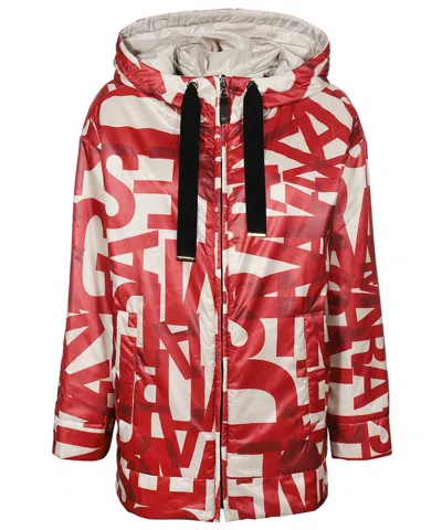 Max Mara Hooded Down Jacket In Multi