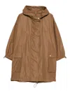 Max Mara Hooded Flap-pocket Jacket In Brown