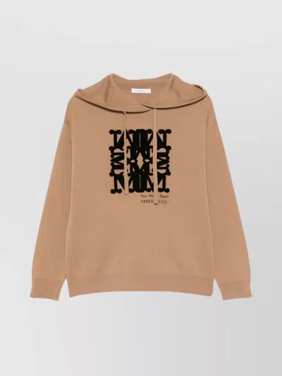 MAX MARA HOODED GRAPHIC PRINT TOP