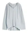 Max Mara Hooded Hoodie With Large Profile In White