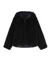 Max Mara Hooded Jacket In Black