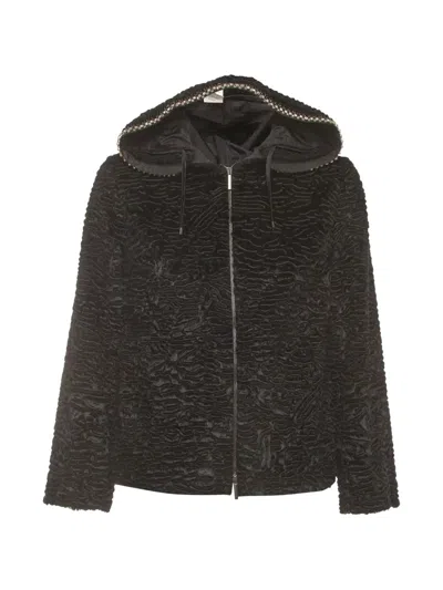 Pre-owned Max Mara Hooded Jacket In Black