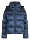 Max Mara Hooded Jacket In Blue
