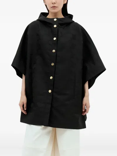 MAX MARA HOODED MONOGRAM COAT