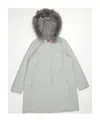 Max Mara Hooded Overcoat In Gray