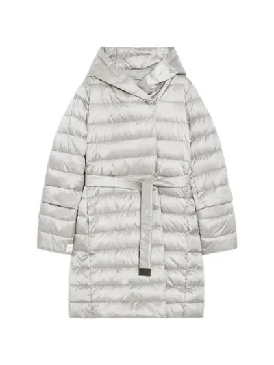 Max Mara Hooded Padded Coat In Neutral