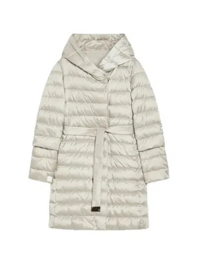 Max Mara Hooded Padded Coat In Neutral