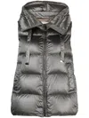 Max Mara Hooded Padded Gilet In Gray