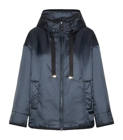 Max Mara Hooded Padded Jacket In Blue