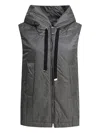 Max Mara Hooded Padded Vest In Black