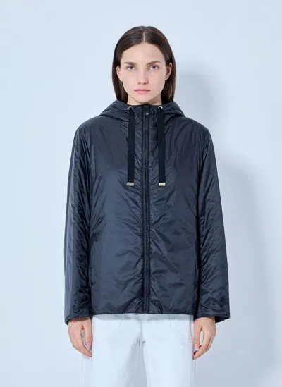 Max Mara Hooded Puffer Jacket In Black
