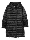 Max Mara Hooded Quilted Coat In Black