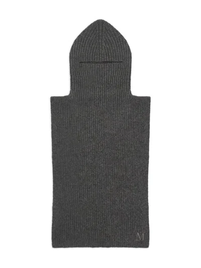 Max Mara Hooded Scarf In Gray