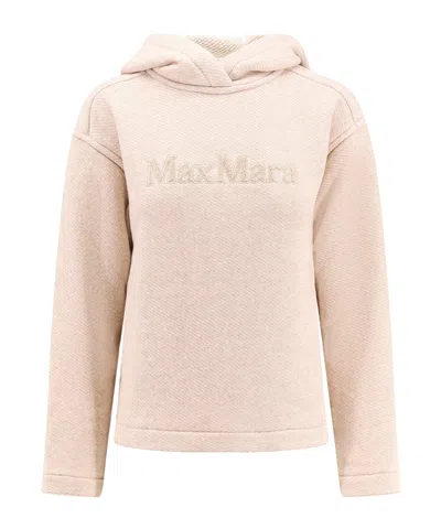 Max Mara Hooded Sweater In Nude