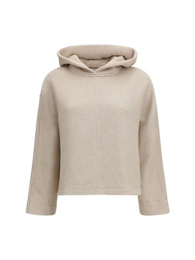 Max Mara Hooded Sweatshirt In Neutral